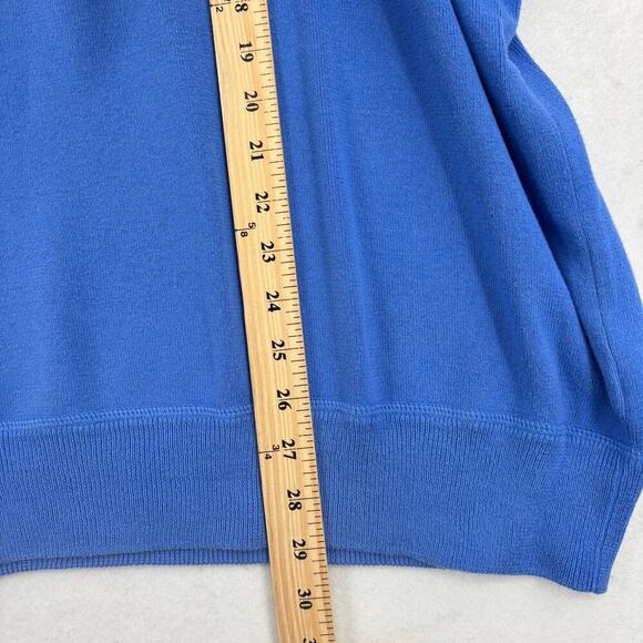Polo Ralph Lauren Mens Sweater Size XXL Blue 100% Cotton Pullover Red Logo - Picture 9 of 10